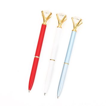 Large diamond pen advertising custom logo new custom logo advertising gift ink pen