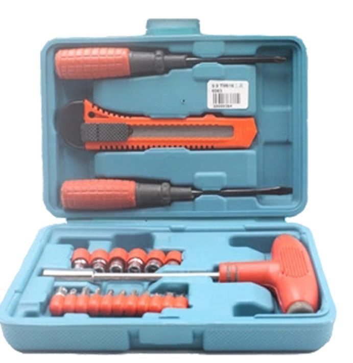 TM五金工具箱 多功能家用手提式盒装工具 赠品车载套装 厂家直销细节图