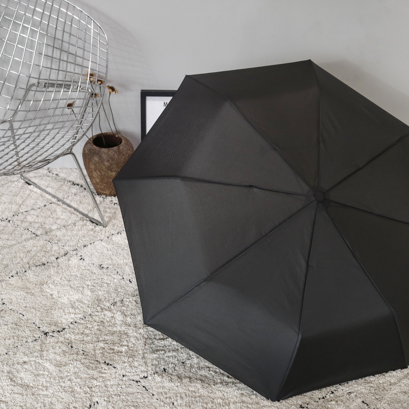 306 Windproof Self-Opening Retractable Umbrella Black Specification drawing