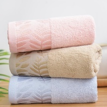 树叶印花纯棉浴巾舒适家用婴幼儿成人用品