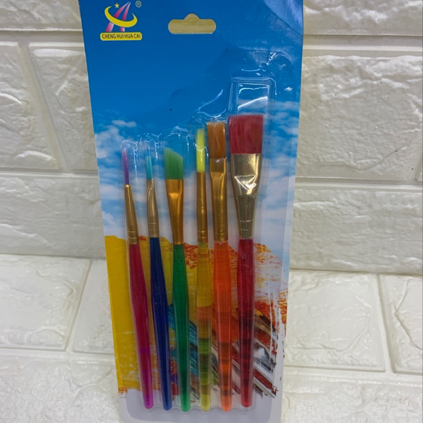 6支画笔，水粉画笔，水彩画笔详情图2