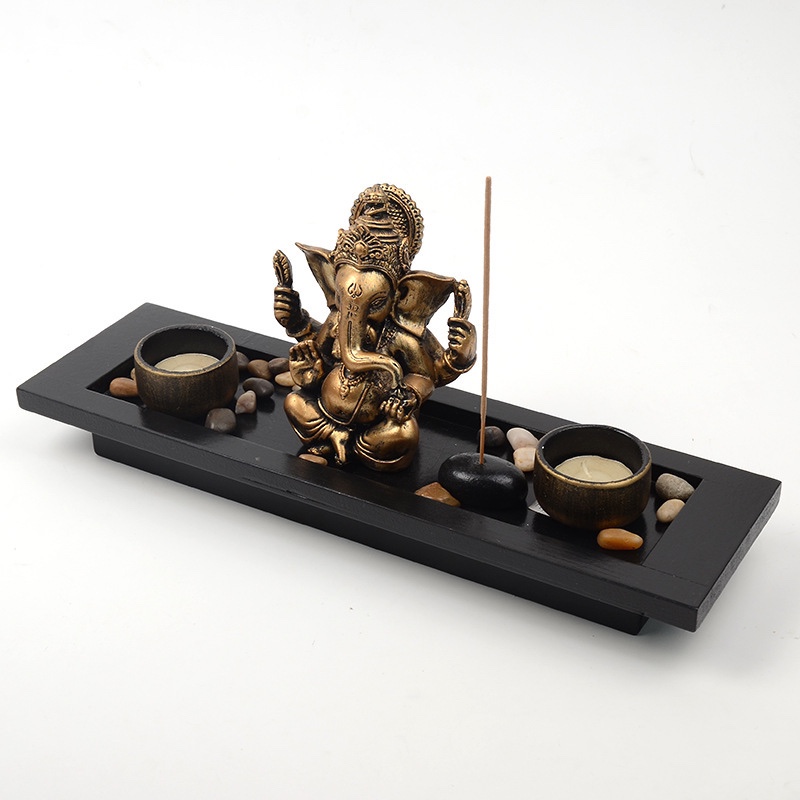New Indian and Pakistani style elephant Trunk Buddha, God of Wealth, a great gift for good fortune, home decoration, and Thai restaurant ornaments Specification image