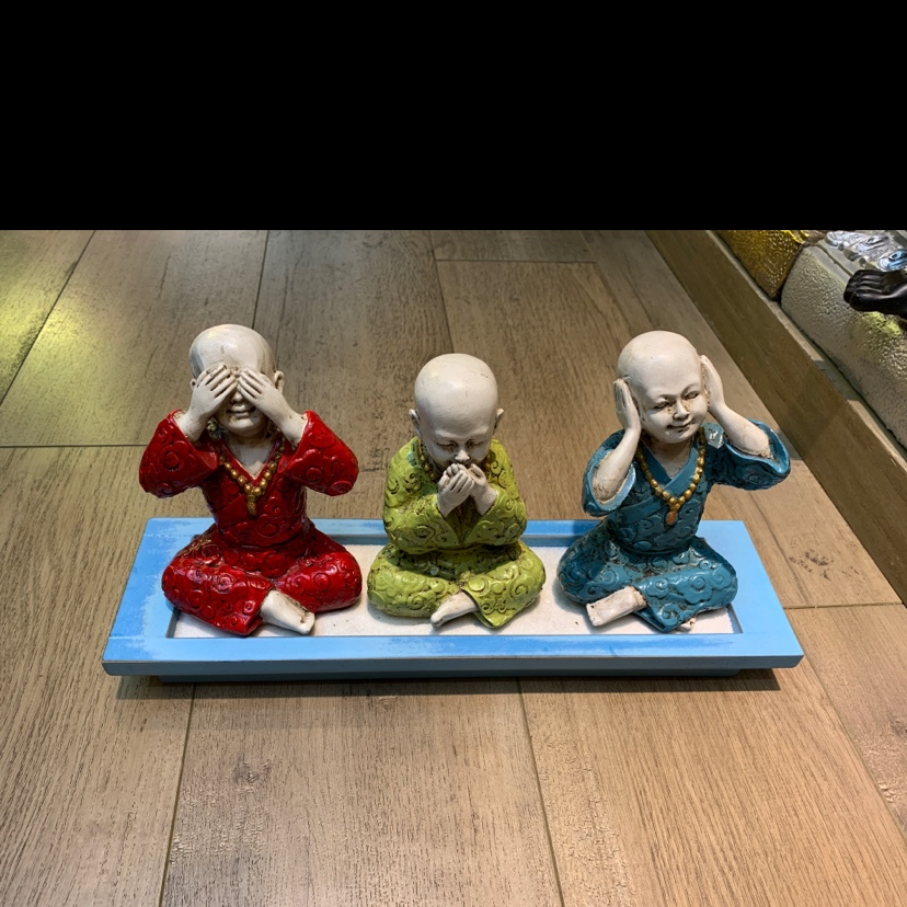 Colorful Three-Not-Little Novice set tabletop ornaments, resin handicrafts, window display SPA decoration, photography and film props details Picture