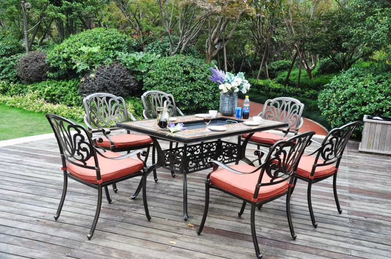 90×150铸铝烤桌。6+1