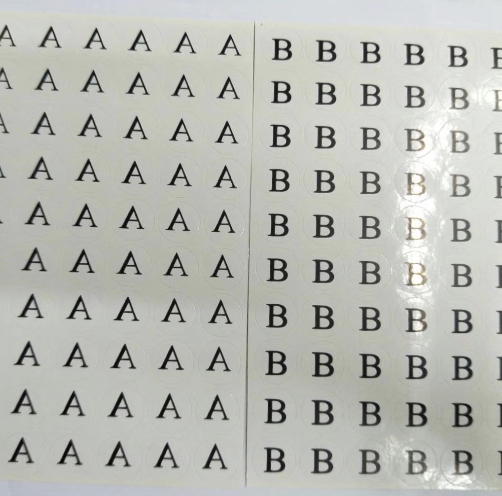 字母不干胶