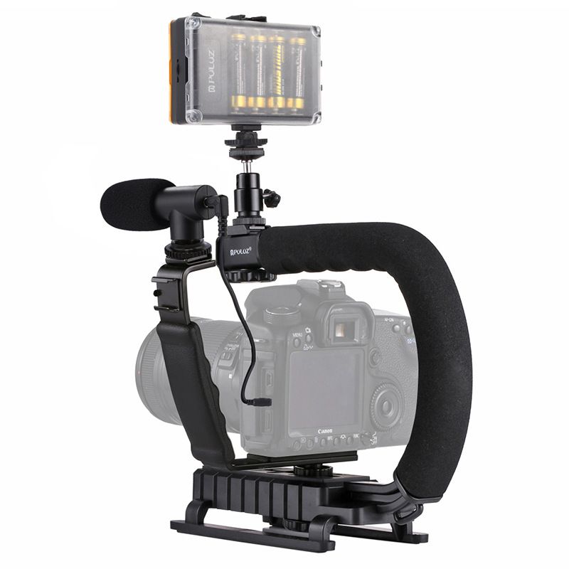 U DV portable C frame low frame set with microphone +L frame + light filling lamp