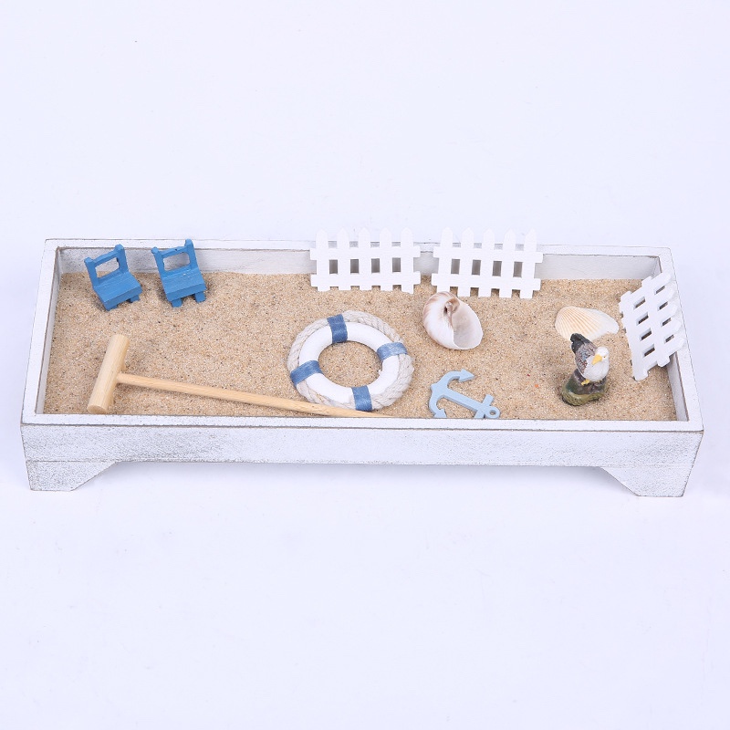 Accesorios de escritorio creativos artesanías de resina mini beach home display artesanía minimalista regalos al por mayor