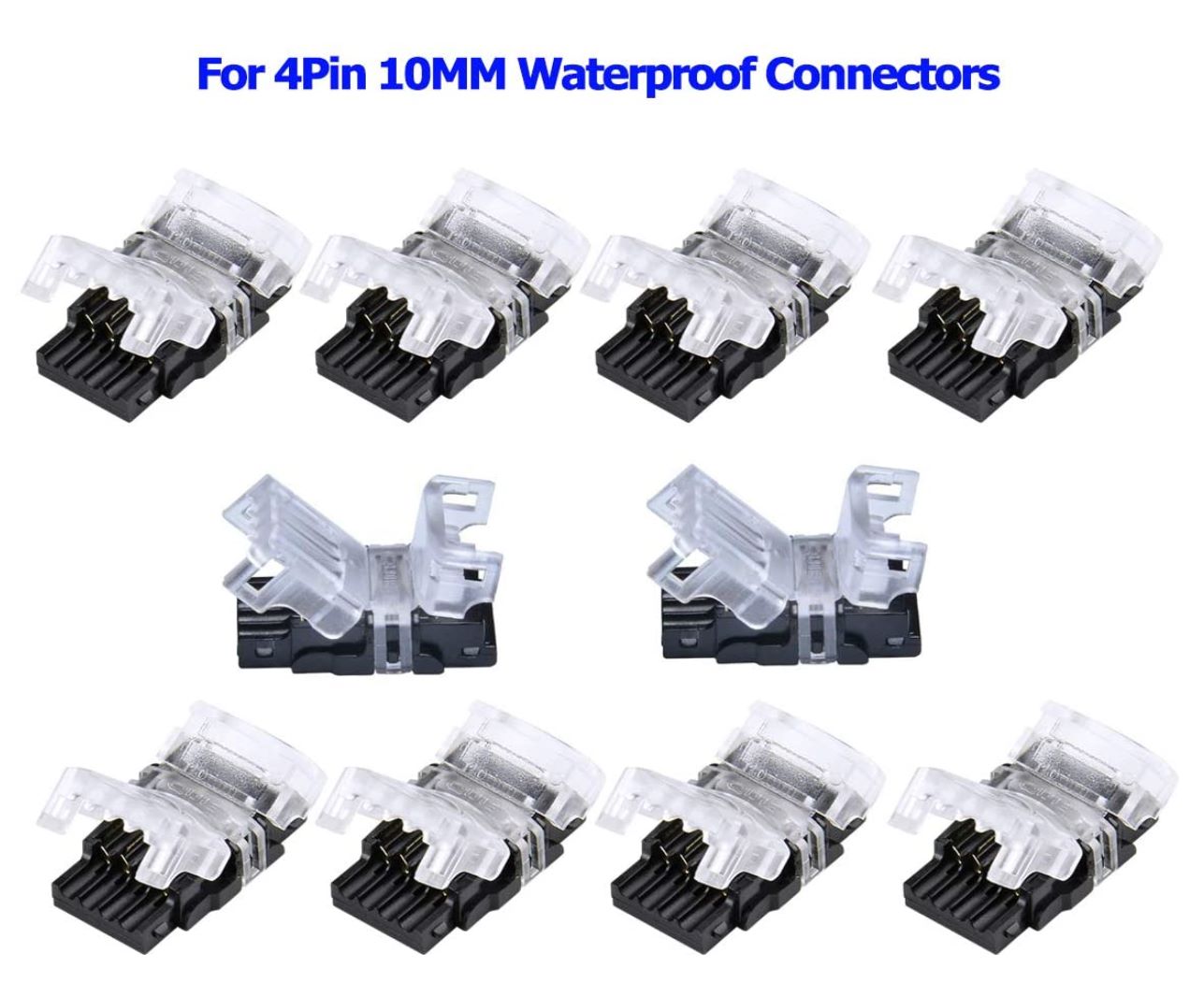 4 Pin 10mm waterproof Strip to Wire Quick Connection