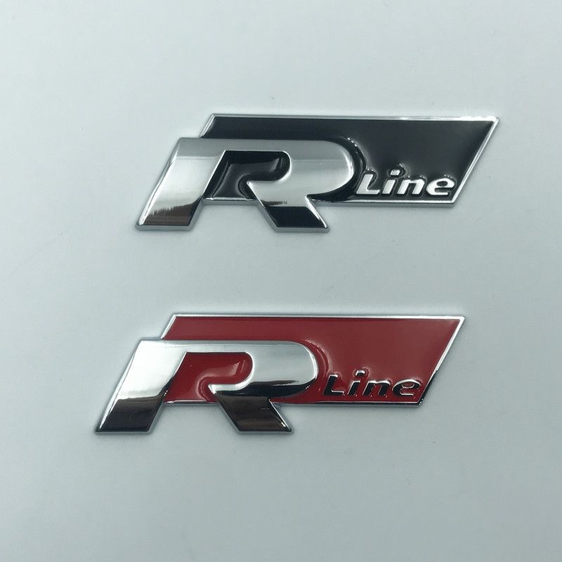 大众运动款R标Rline金属车贴 Rline车标高尔夫6/cc尚酷途观