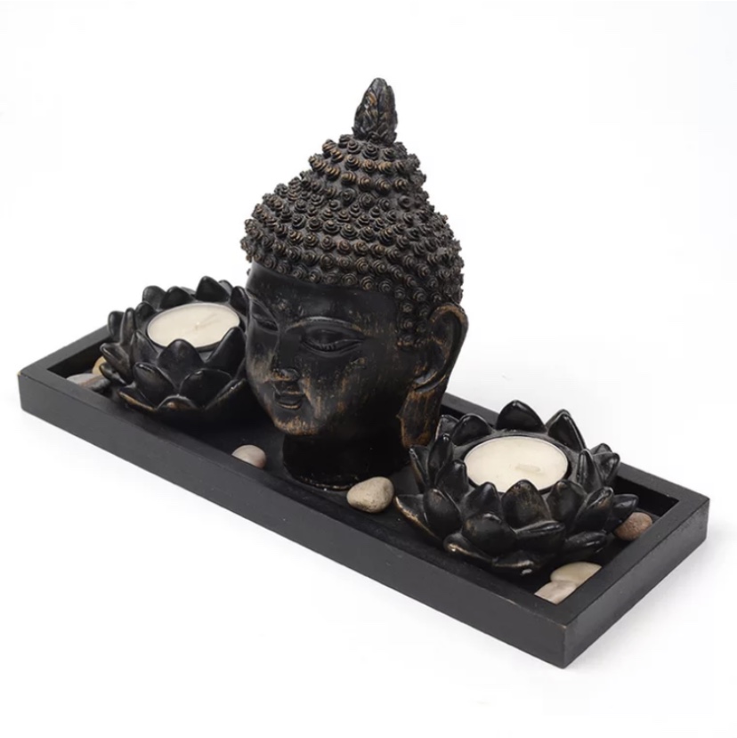 Southeast Asian-style Buddha statues, Buddha heads, lotus candlesticks, home decoration handicrafts and ornaments