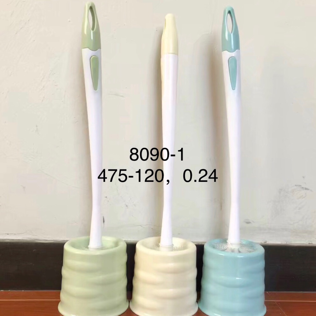 加粗手柄圆形马桶刷浅色3色产品图