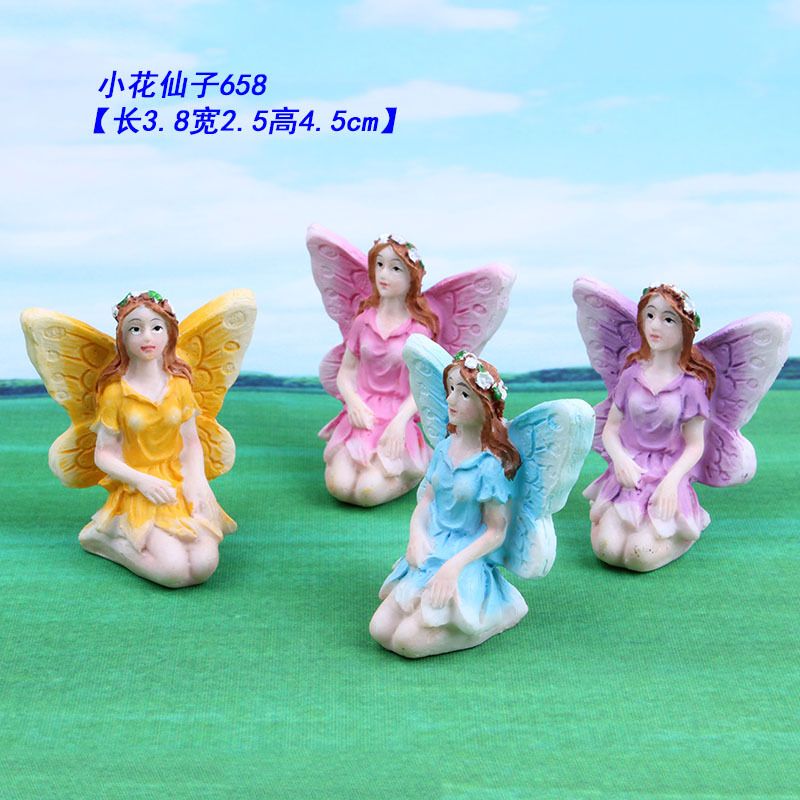 树脂工艺品摆件微景观摆件水族馆装饰心里沙具沙盘游戏小花仙子