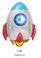 宝宝生日周岁科幻主题派对布置 宇航员气球太空人火箭铝膜气球细节图
