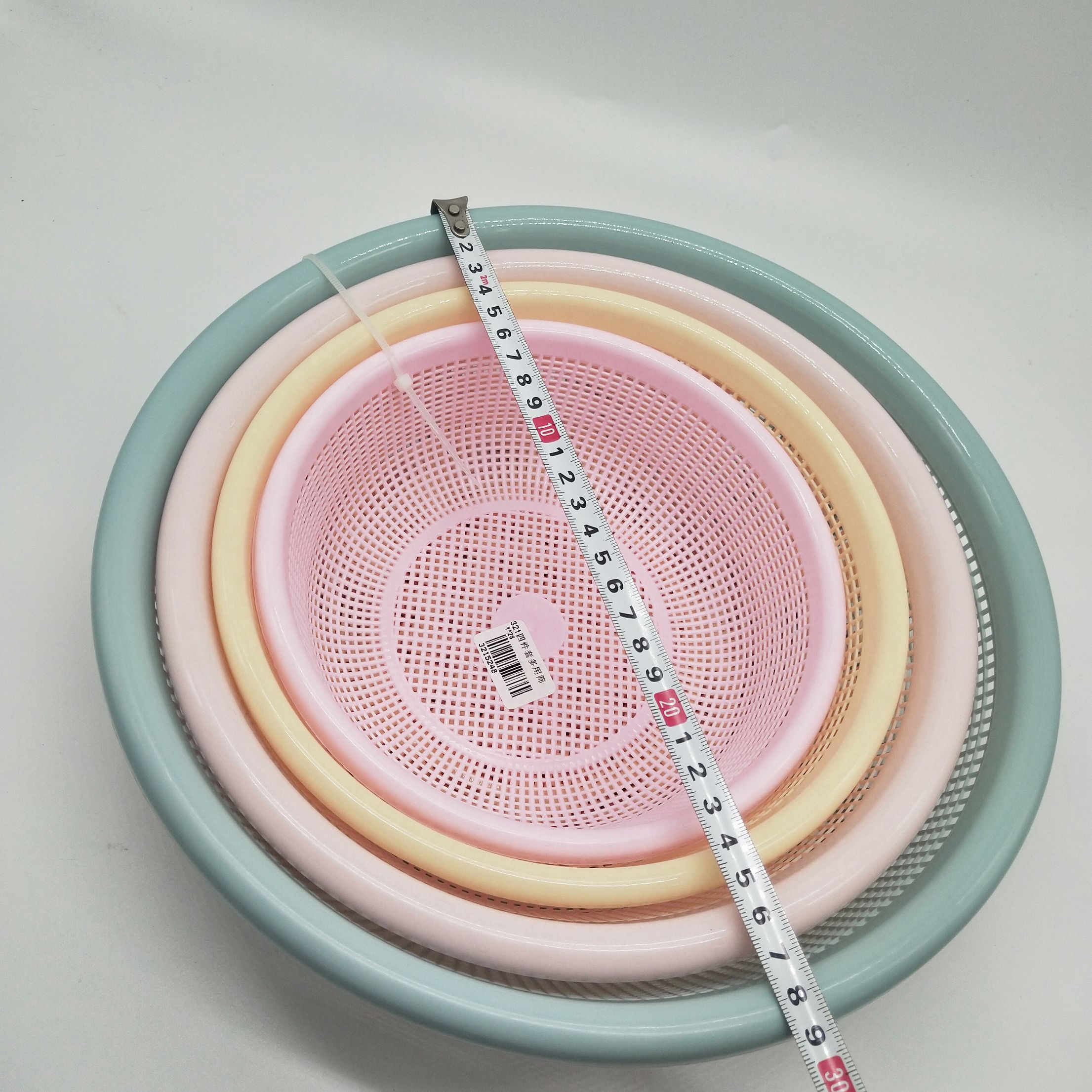 家用厨房专用四件套321多用筛沥水篮产品图