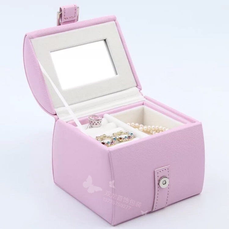 Princess European-style double-layer jewelry storage box, simple and large-capacity earrings, stud earrings, rings and necklaces box undefined