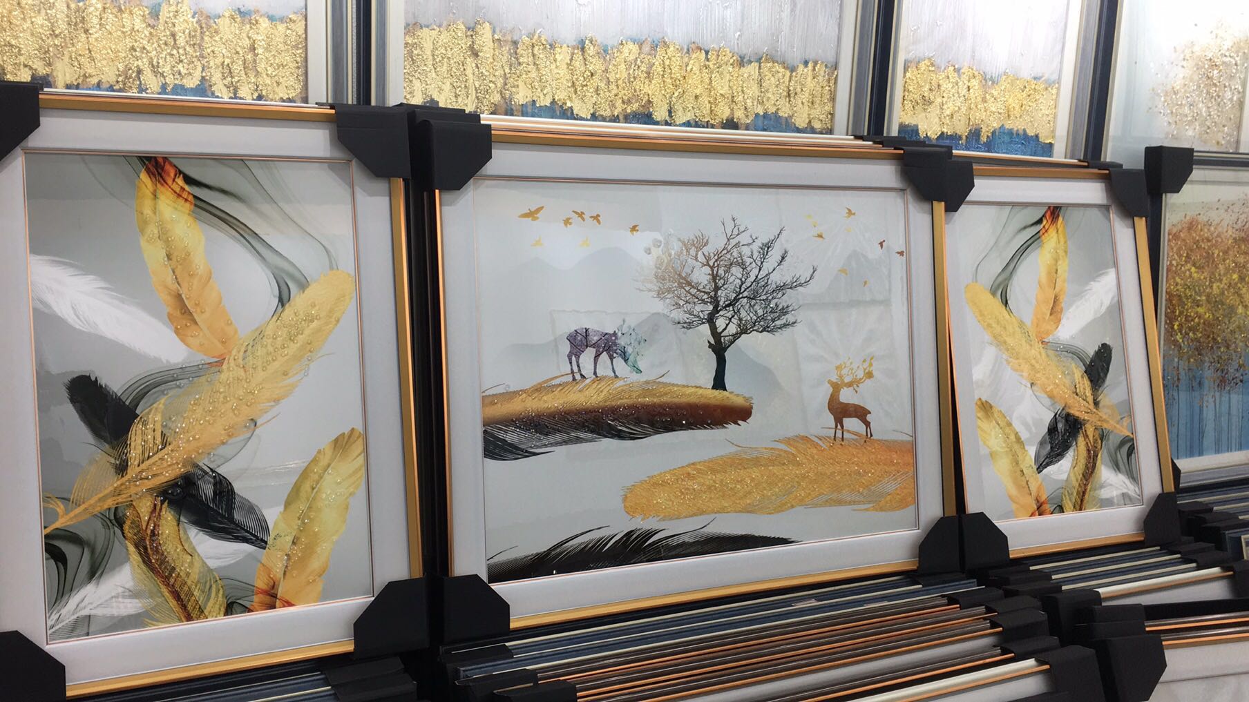 客厅餐厅装饰画挂画沙发背景画墙画三联画详情图1