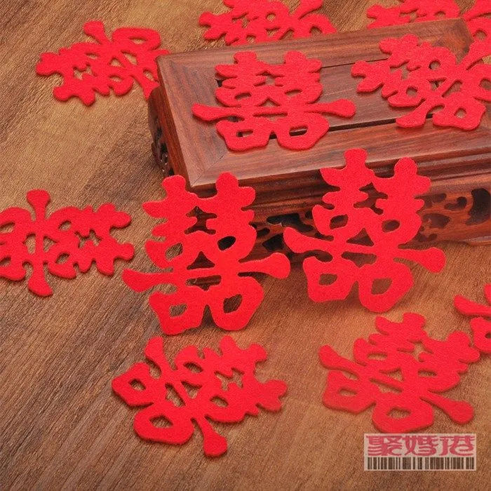 "Good products from Yiwu. Auspicious characters for marriage." Hand-thrown joy. Scattered joy, small scissors, joy wedding decoration. Scatter bed happiness detail image 10