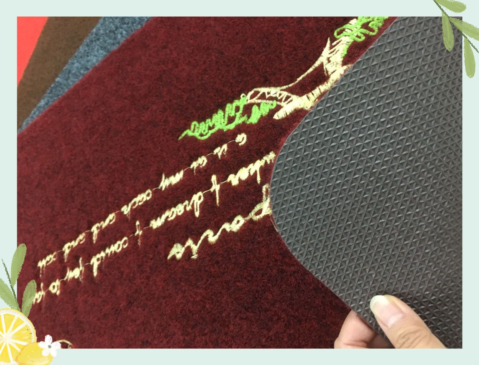 Cheap TPR bottom embroidered rubbing pad, anti-slip pad, door pad, anti-slip foot pad, embroidered foot pad, export pad Application Scenario