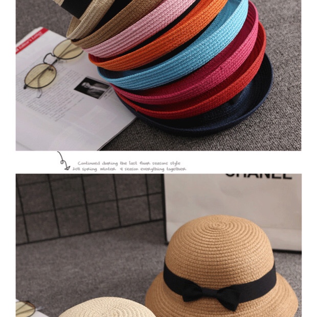 Baby straw hats, parent-child hats, sun protection hats, summer hats for boys and girls, children's hats, and summer sun hats for infants Specification image