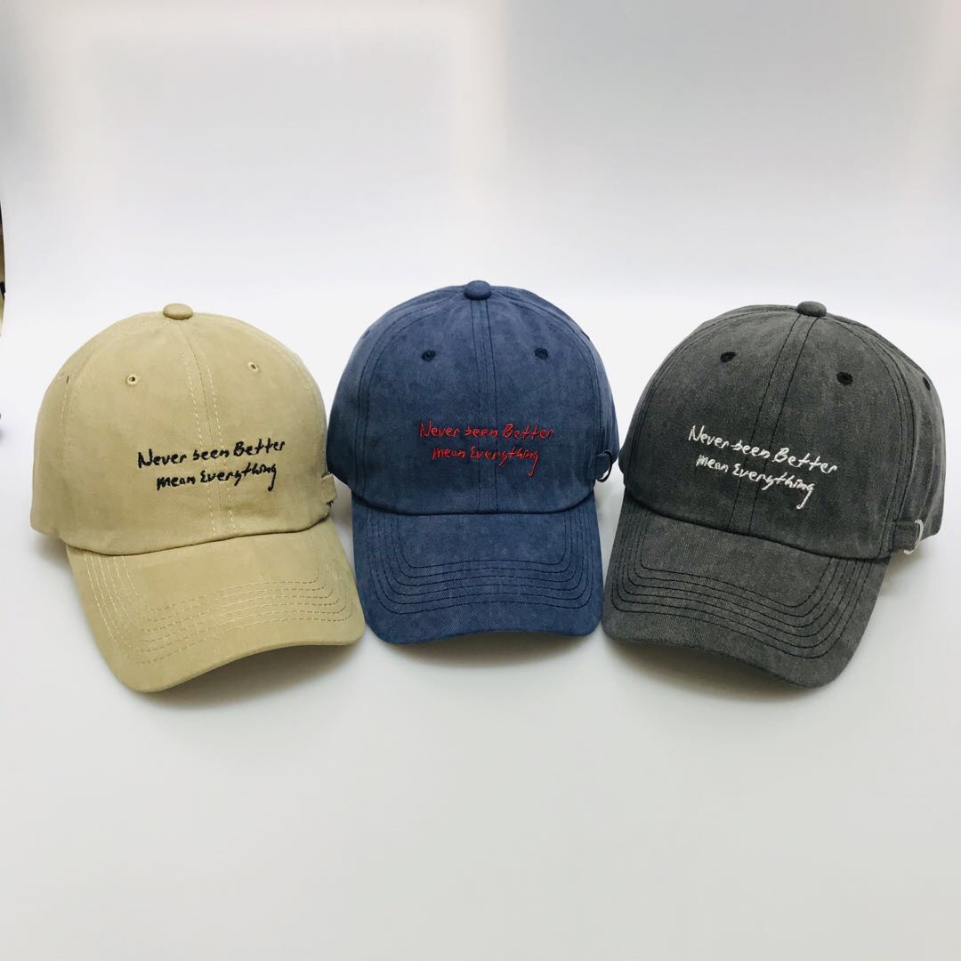 English embroidered baseball cap and sun hat