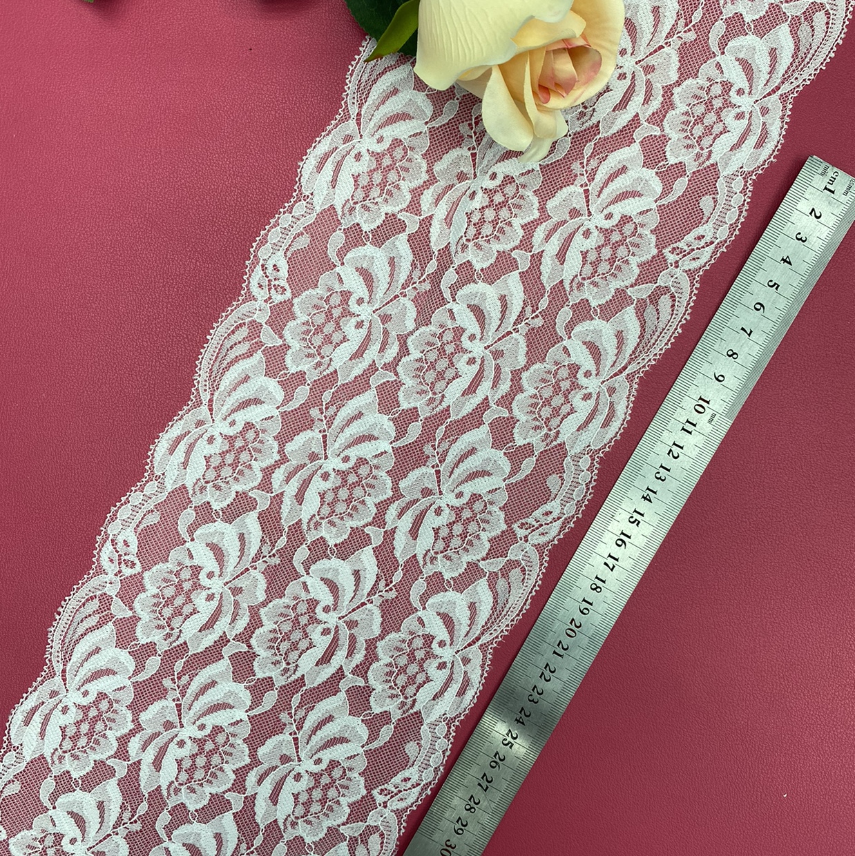 WH0187(16.5CM width) Lace trim, elastic lace, non-elastic lace, eyelash lace, lace fabric, clothing accessories, new style lace Specification image