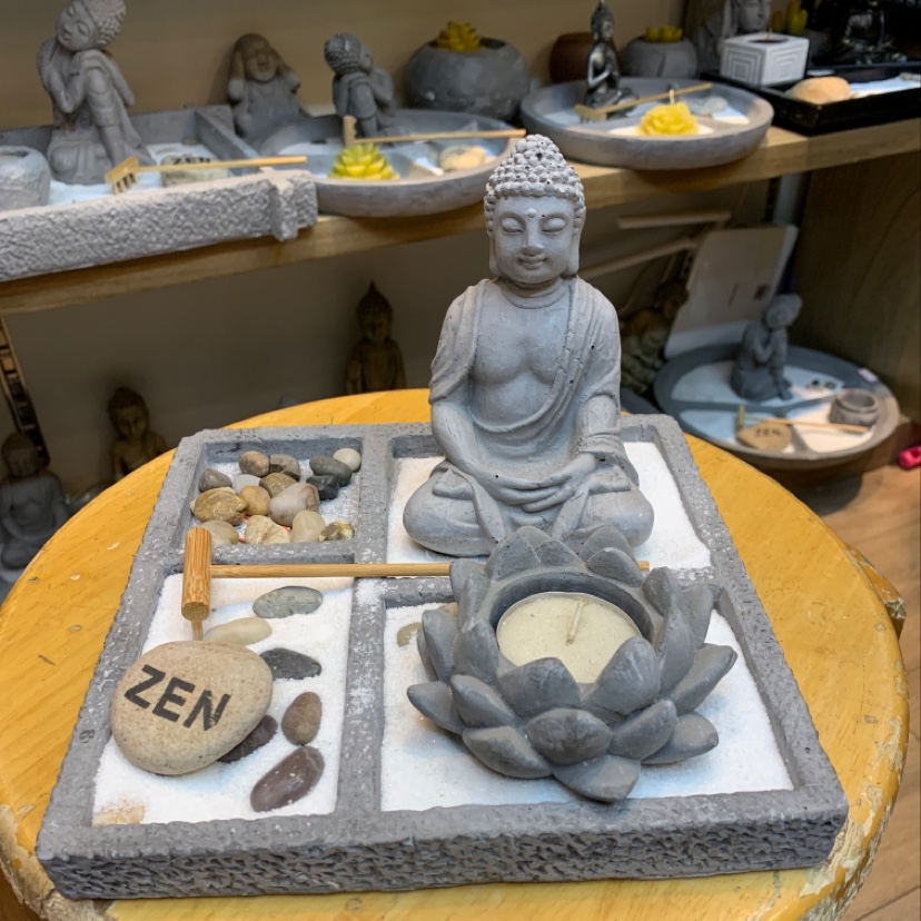 禅意沙盘摆件工艺品 家居佛像摆件