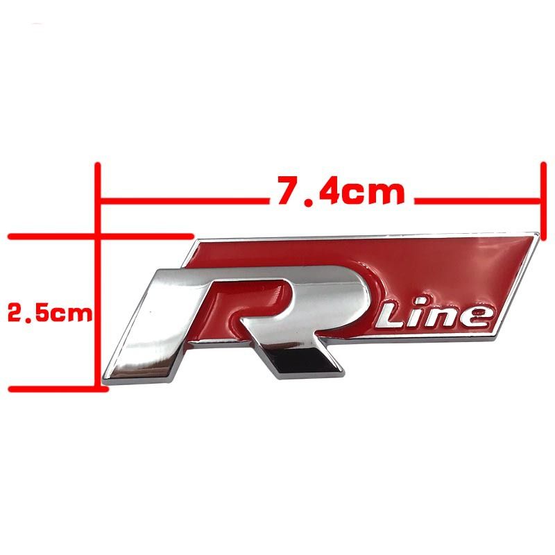 大众运动款R标Rline金属车贴 Rline车标高尔夫6/cc尚酷途观详情1