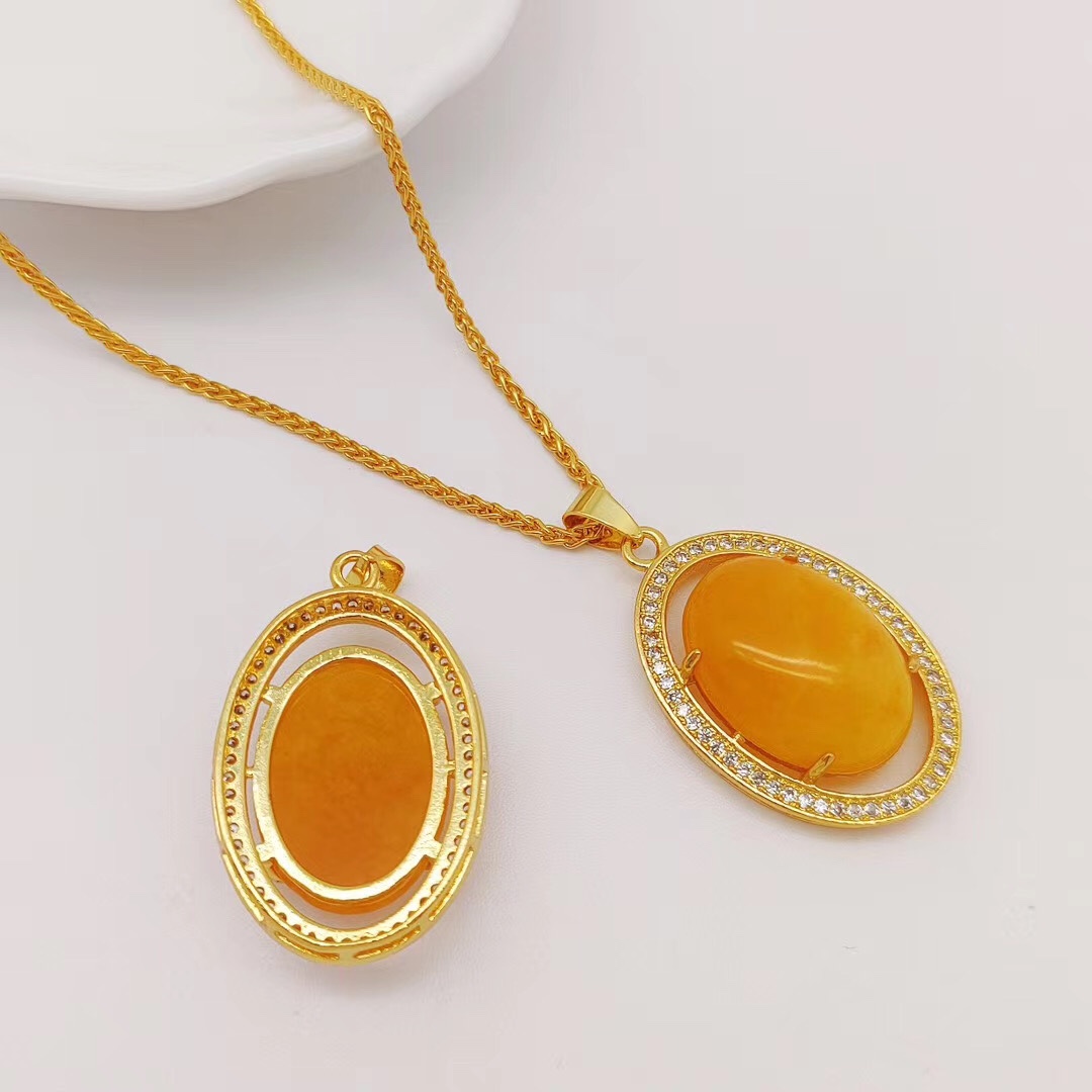 Beeswax egg pendant