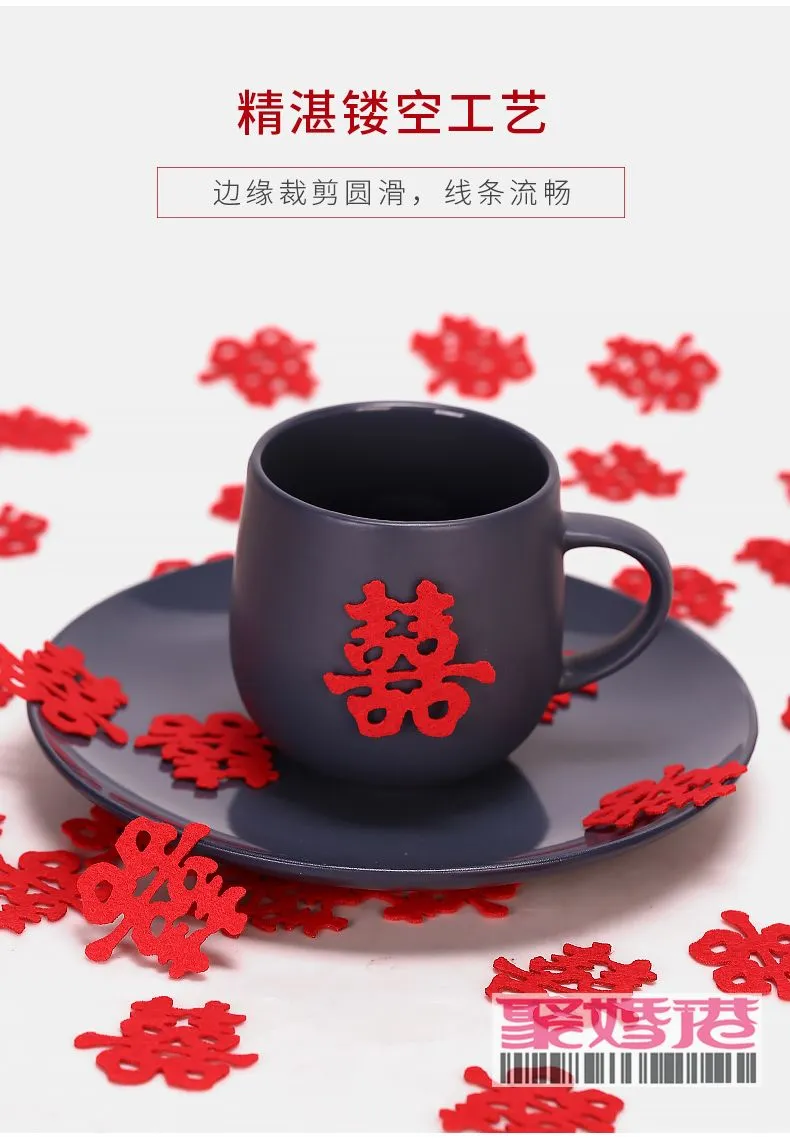 "Good products from Yiwu. Auspicious characters for marriage." Hand-thrown joy. Scattered joy, small scissors, joy wedding decoration. Scatter bed happiness detail image 9