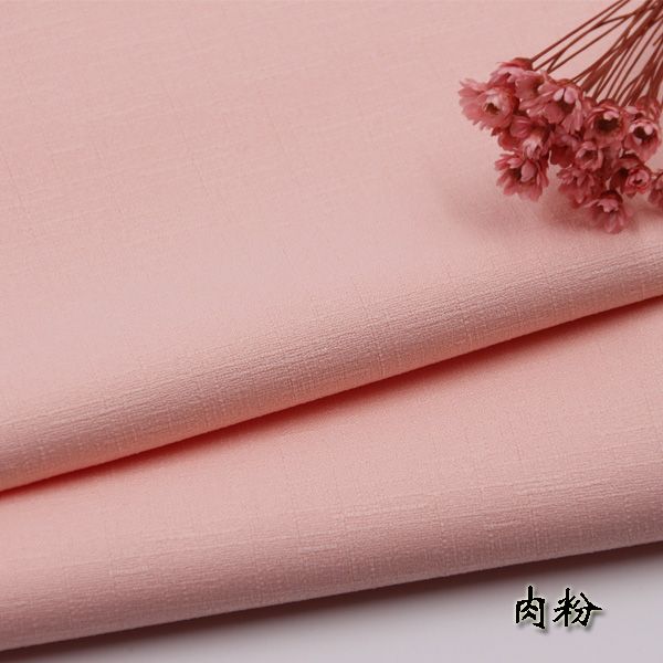 竹节肌理乱麻布料 古装雪纺衫裙装禅服休闲服裤料 女装汉服 肉粉图