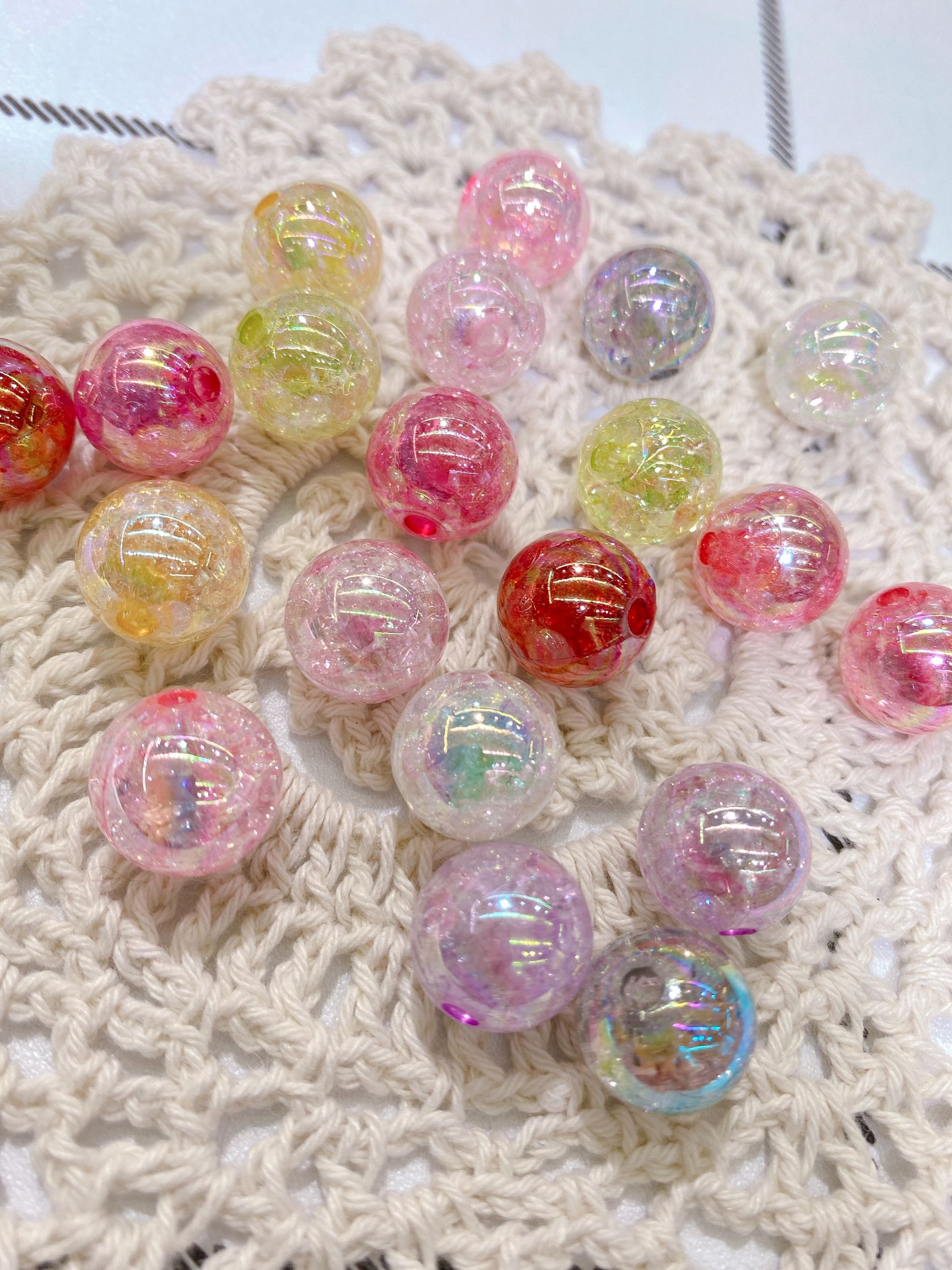 Acrylic 14MM burst AB color beads DIY beads beads jewelry accessories