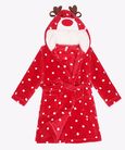 儿童浴袍新款儿童睡袍 法兰绒卡通动物造型男童女童浴袍