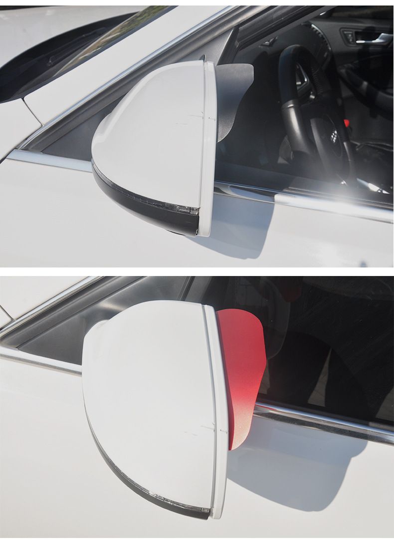The car rearview mirror rain shield is made of aluminum alloy, which is heat-resistant and does not deform. It provides rain and rain protection for rearview mirrors detail image 8