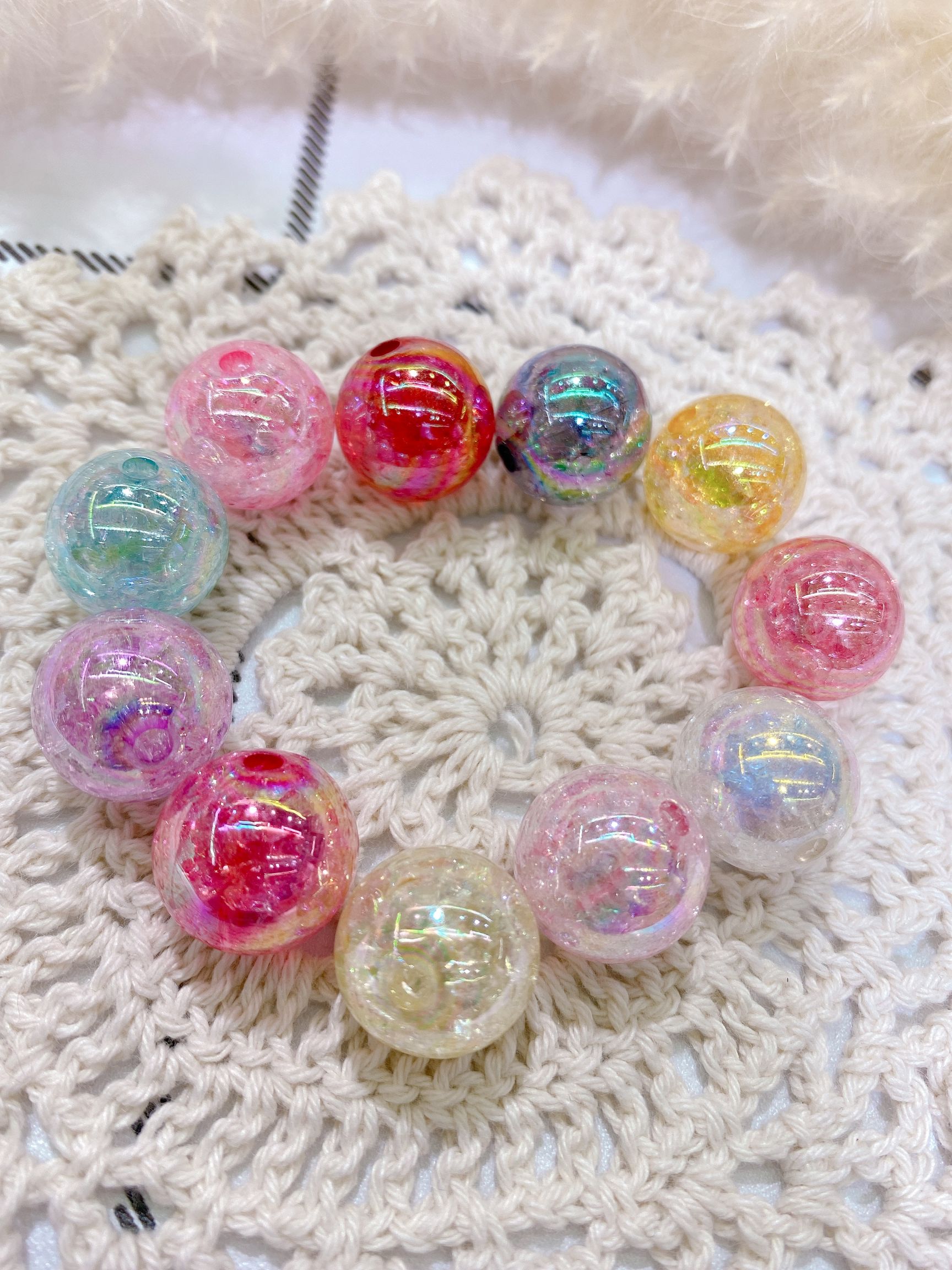 Acrylic 16MM burst AB color beads DIY handmade beads jewelry accessories