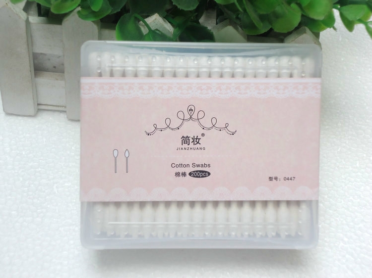 Jane makeup 0447 paper stick one tip and one round cotton swab
