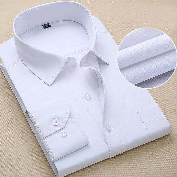 Polyester-cotton long sleeve shirt men's long sleeve twill shirt multi-color optional spot direct sale thumbnail