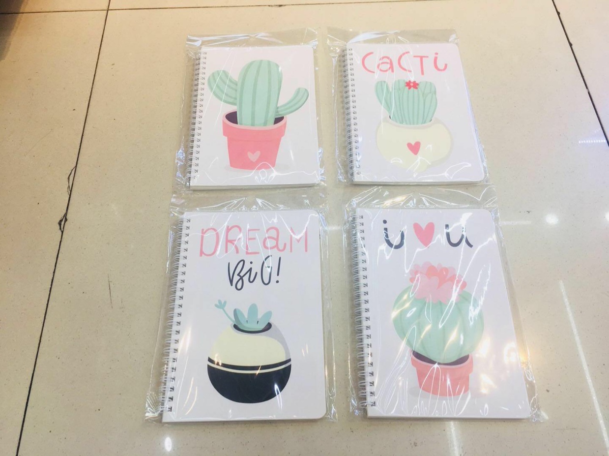 Coil book thickened flip A5 stationery notebook hand book girl notebook cartoon creative little fresh cactus