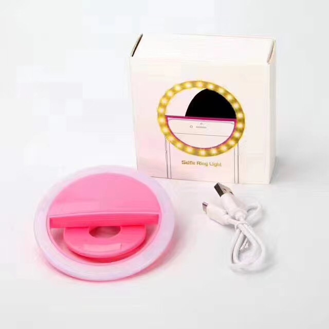 Selfie light is applicable to iPhone, Android phone lens beauty selfie light LED round mobile phone fill light