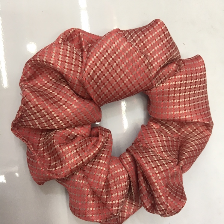 FL0001 Solid color bright silk retro large Intestine circle BM French large Intestine circle woolen large intestine hair circle Retro simple versatile fabric hair rope Fat intestine hair rope Internet celebrity hair accessory