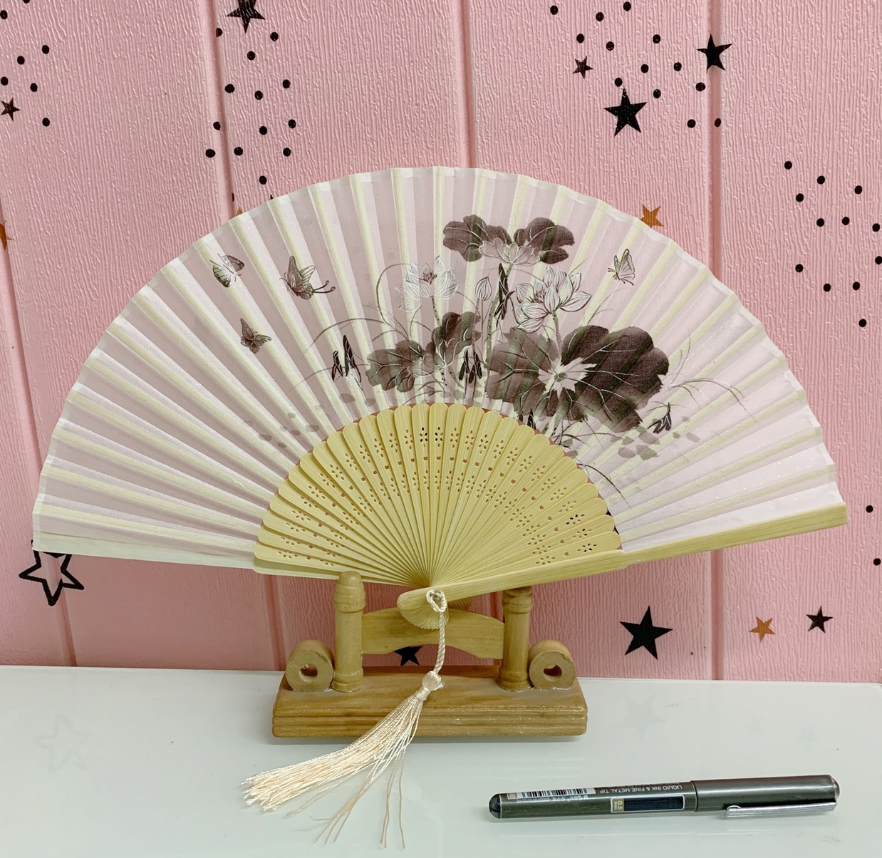 头青仿真丝水墨画折扇  透明竹扇  折叠扇子  男扇  竹扇  礼品古风折扇  全竹喷花中国风折扇