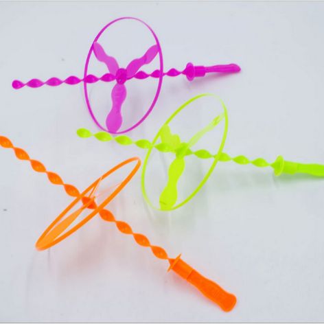 Flying Fairy hand-pushed flying saucer toy, children's toy, bamboo dragonfly flying object, primary school student gift wholesale details Picture