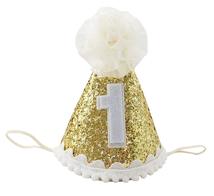 D005生日帽子周岁儿童主题创意数字宝宝派对用品装饰闪亮帽子