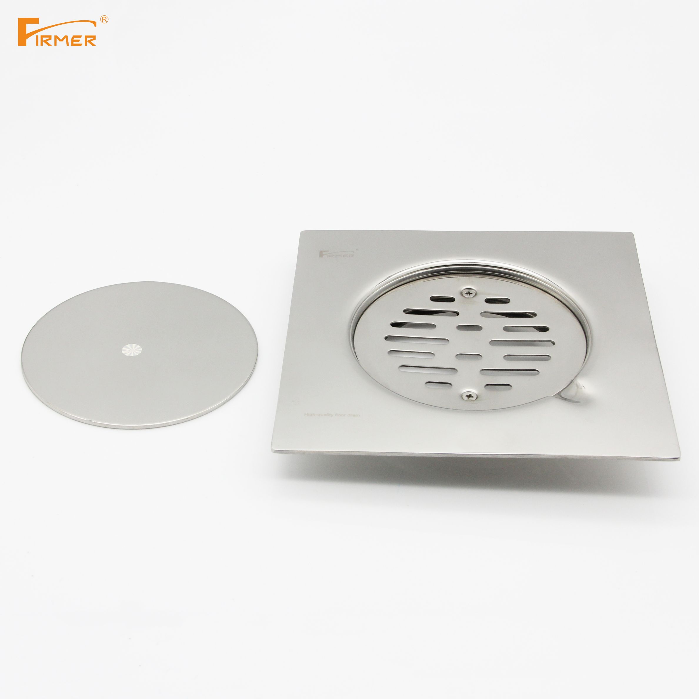 FIRMER stainless steel thickened polished floor drain 20*20cm sanitary bathroom water