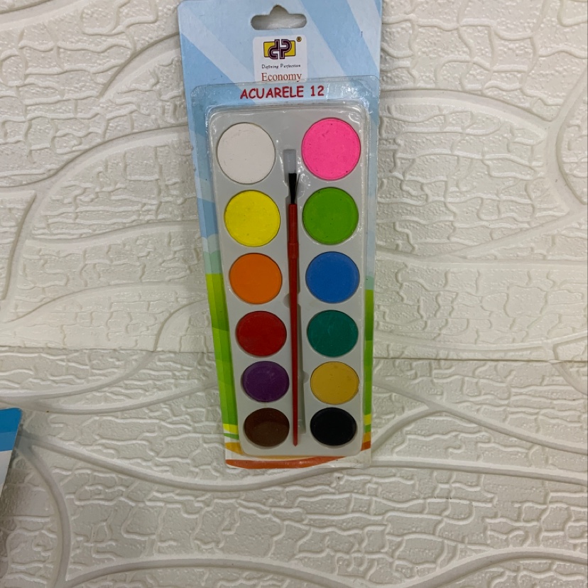 12 color suction card solid watercolor pigments, watercolor pigments, suction card small watercolor