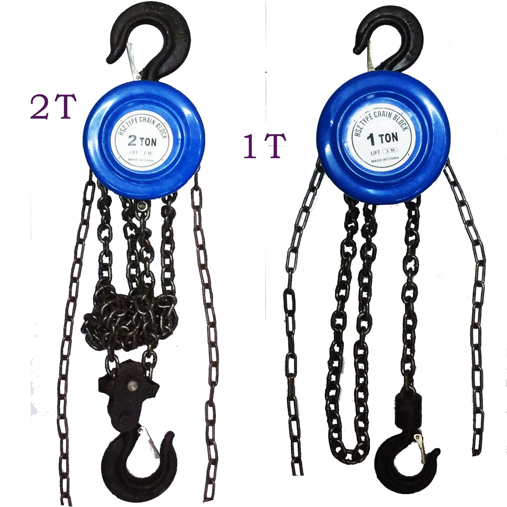 手拉葫芦HSZ型圆备胎用倒链镀锌铁链手拉葫芦1T起重手拉葫芦