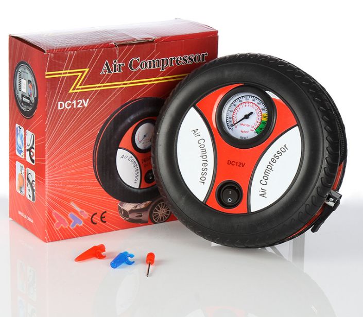 Car tire anti-skid chain, portable electric high-pressure air pump for snow, 12v car mini automatic air pump set