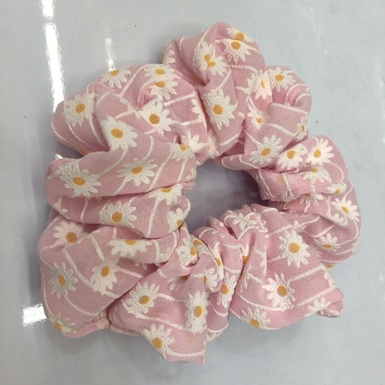 Summer new Korean version daisy-printed large intestine rings details Picture