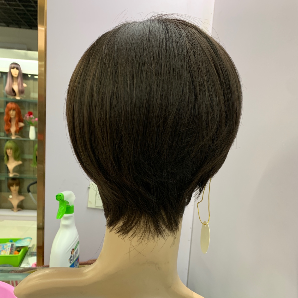 Tanglong matte high-temperature silk rose net dyed short hair wig Item Picture