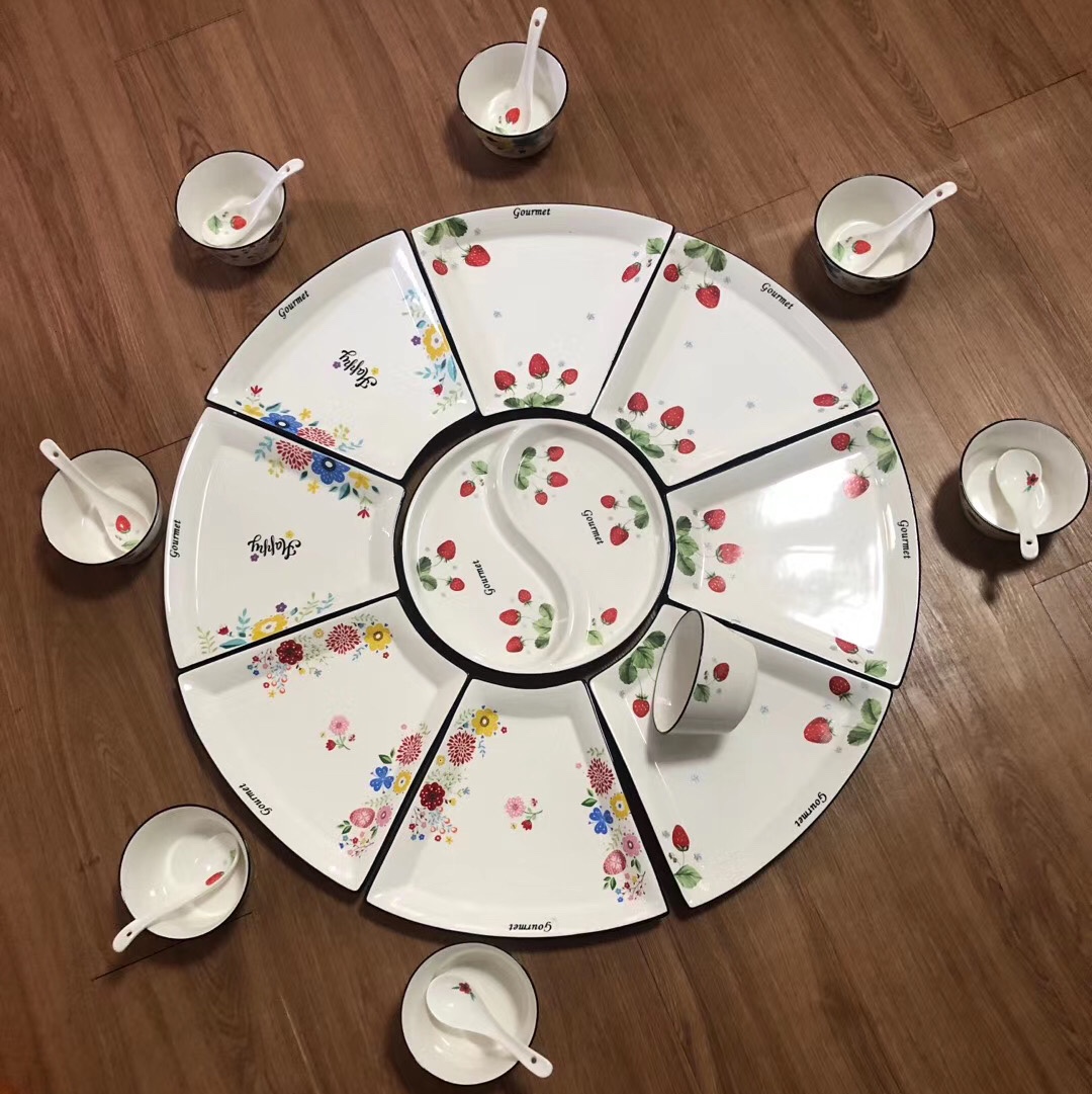 26-head printed tableware
