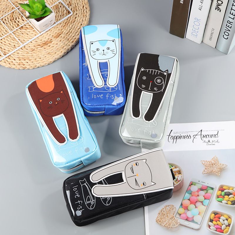 厂家批发创意卡通小学生拉链大容量帆布学生笔袋  UG-805